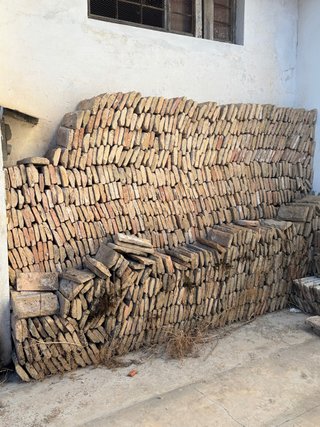 Lote de Ladrillos Antiguos de Barro
