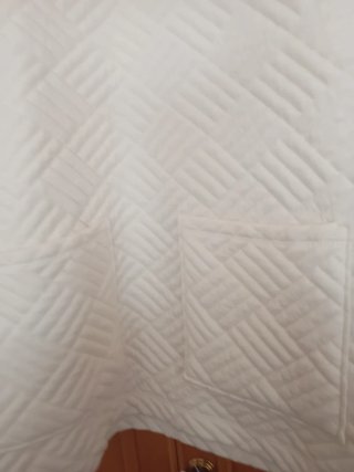 Vestido corto blanco acolchado