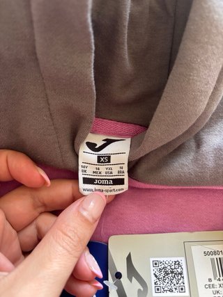 Sudadera Joma niña gris y rosa
