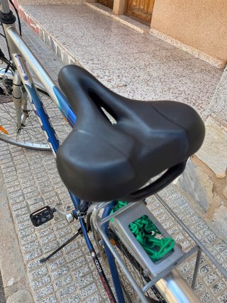 Bicicleta de paseo azul y plateada , GIANT