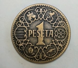 1 Peseta Moneda Antigua España 1944
