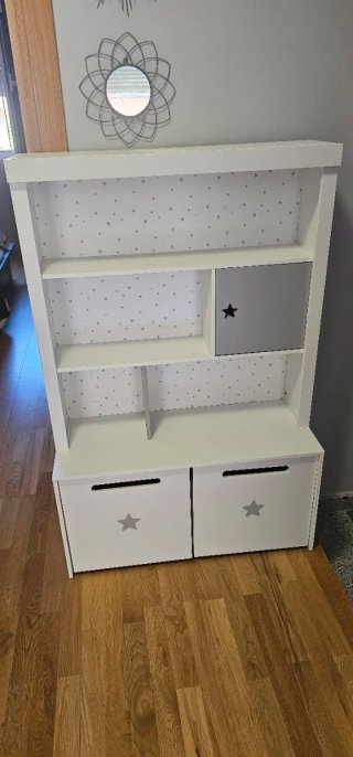 Estantería Infantil Blanca con Cajones