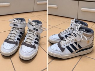Zapatillas Adidas Forum Mid Blancas y Azules