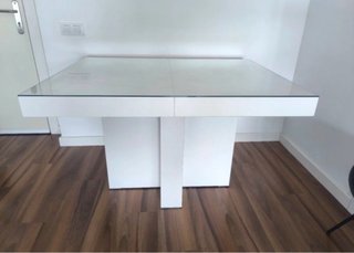 Mesa comedor extensible blanca