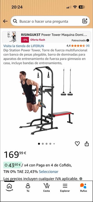 Maquinas de ejercicios y pesas