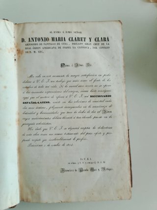 ANTIGUO DICCIONARIO ESPAÑOL-LATINO – 1854
