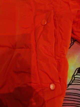 Chaqueta acolchada mujer roja