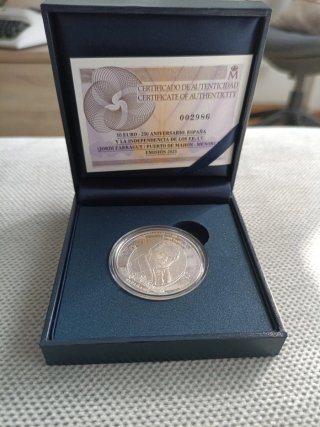 Moneda 10€ 250 Aniversario España-EE.UU.