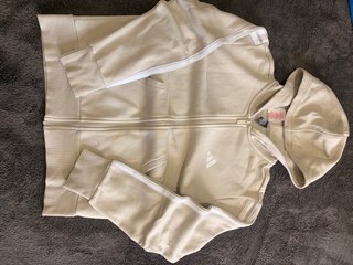 Chaqueta Adidas Beige con Cremallera