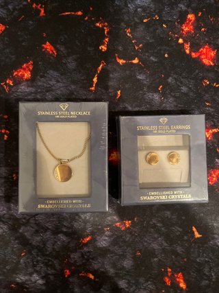 Set Collana e Orecchini placcati oro 18k Swarovski