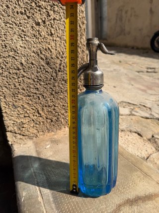 Sifón de Cristal Azul Vintage