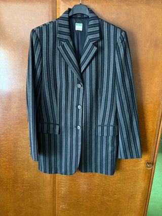 Blazer Vintage Gessato in Lana Vergine