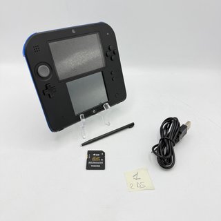 Nintendo 2DS Blu/Nero + Caricatore + SD 4GB