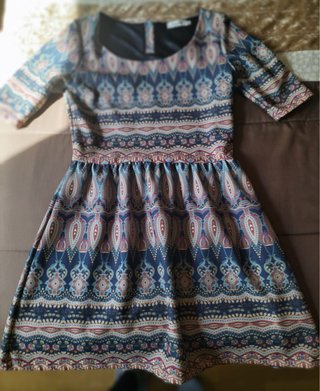 Vestido corto estampado Formula Joven Talla M