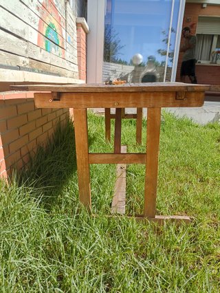Mesa de jardín extensible de madera