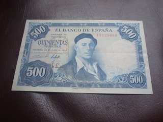 Billete 500 Ptas. Ignacio Zuloaga 1954