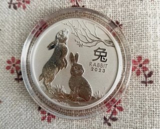 Moneda 2 Onzas Lunar III Conejo 2023