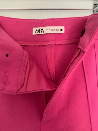 Pantalón de traje rosa Zara
