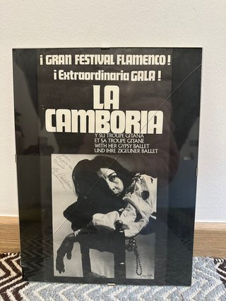 Cartel Flamenco La Camboria Firmado