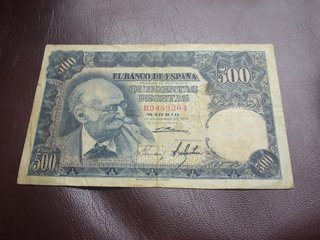 Billete 500 Ptas. Mariano Benlliure 1954
