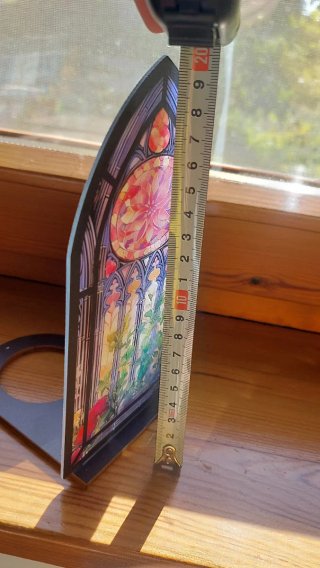 Fermalibri acrilico effetto vetrata giardino