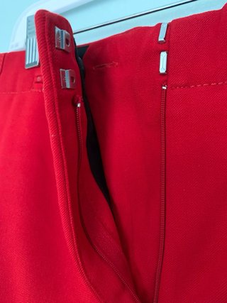 Pantalón de traje Zara rojo
