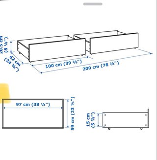 4 Cajones IKEA MALM para Cama