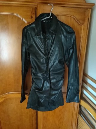 Abrigo Zara Negro Mujer