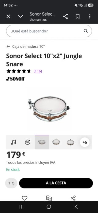 Caja de batería Sonor Jungle