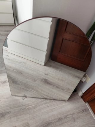 Espejo de habitación madera y cristal