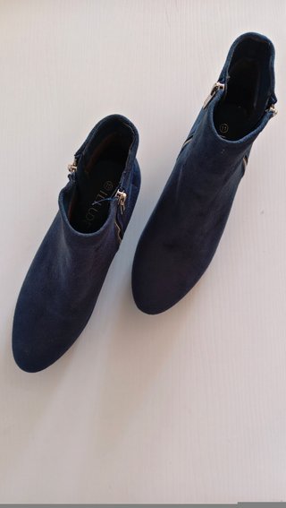 Botines de Gamuza Azul Talla 40