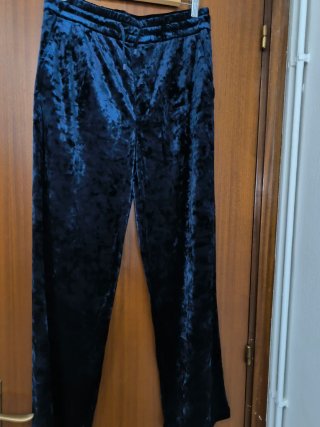 Pantalón de terciopelo azul