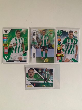 Lote de 4 Cromos de Marc Bartra (Real Betis)