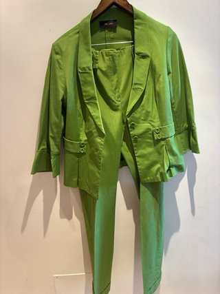Traje Tintoreto verde cedped chaqueta y pantalón
