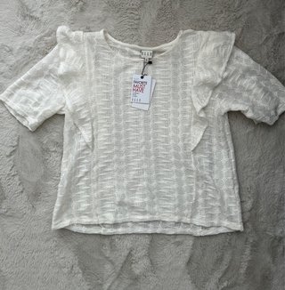 Top Elle Malla Blanca Manga Corta Talla S