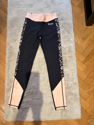 Mallas Roxy Mujer Talla S Negro y Rosa