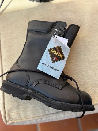 Botas Militares Altas de Cuero Negras Talla 38