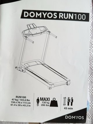 Cinta de correr plegable Domyos RUN100
