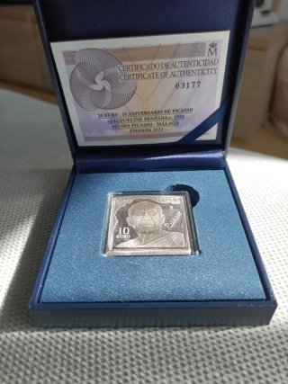 Moneda Plata 10 Euro Picasso 1973-2023