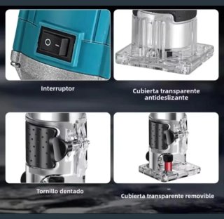 Fresadora Eléctrica 15 Brocas Madera