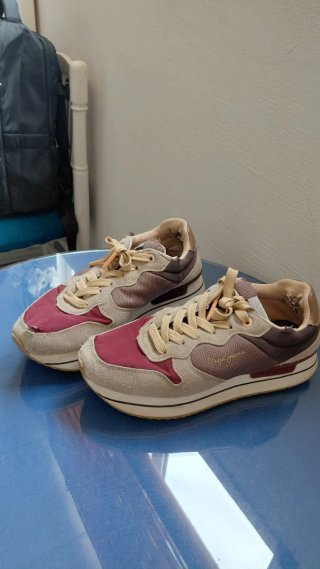 Zapatillas Pepe Jeans Beige y Rojo