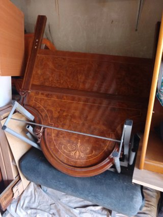 Cabecero cama madera y metal individual