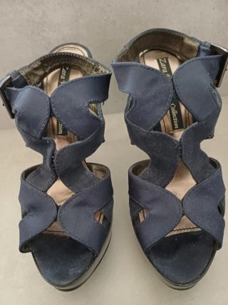 Sandalias Zara Azul Talla 36