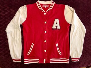 Chaqueta Beisbolera Inside Roja y Blanca