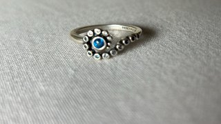 Anillo Pandora Corazón Azul y Circonitas Nuevo