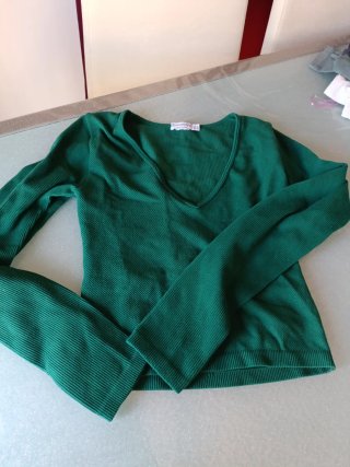 Camiseta Stradivarius Verde Talla S