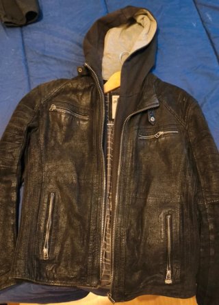 Cazadora Piel Angelo Litrico Negra