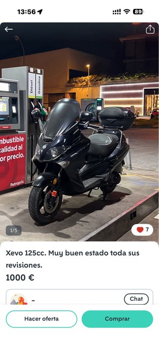 Xevo 125cc Maxi Scooter Negra