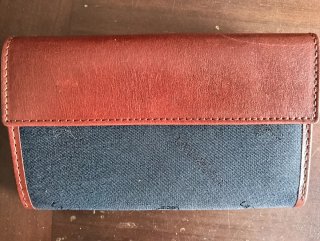 Cartera Billetera Cuero y Tela