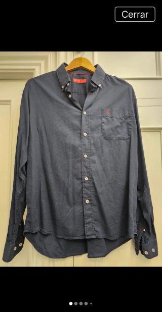 Camisa Azul Marina Carolina Herrera Talla L